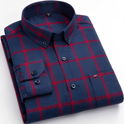 Glenn - Men's plaid shirt with a modern touch