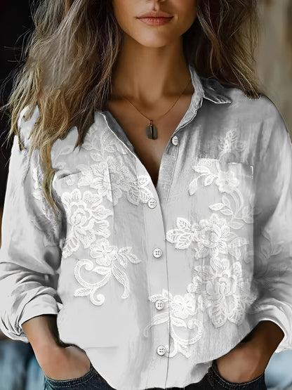 Jasmin - Vibrant Long-Sleeve Blouse