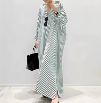 Jasmine - Stylish striped shirt dress for women