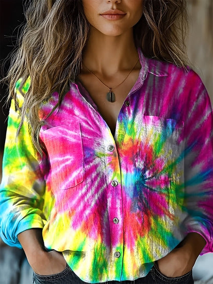 Jasmin - Vibrant Long-Sleeve Blouse