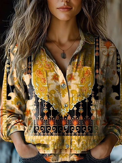 Jasmin - Vibrant Long-Sleeve Blouse