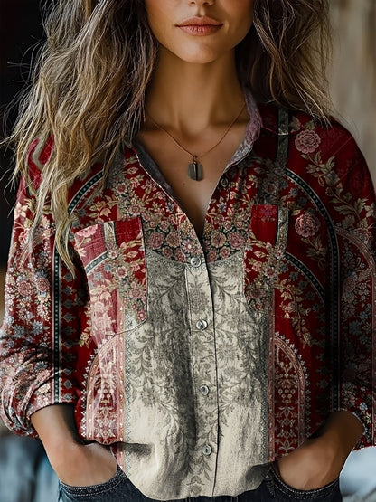 Jasmin - Vibrant Long-Sleeve Blouse