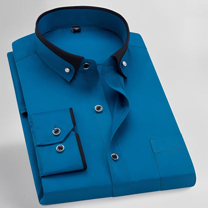 Glindel - Men's traditional long-sleeve shirt