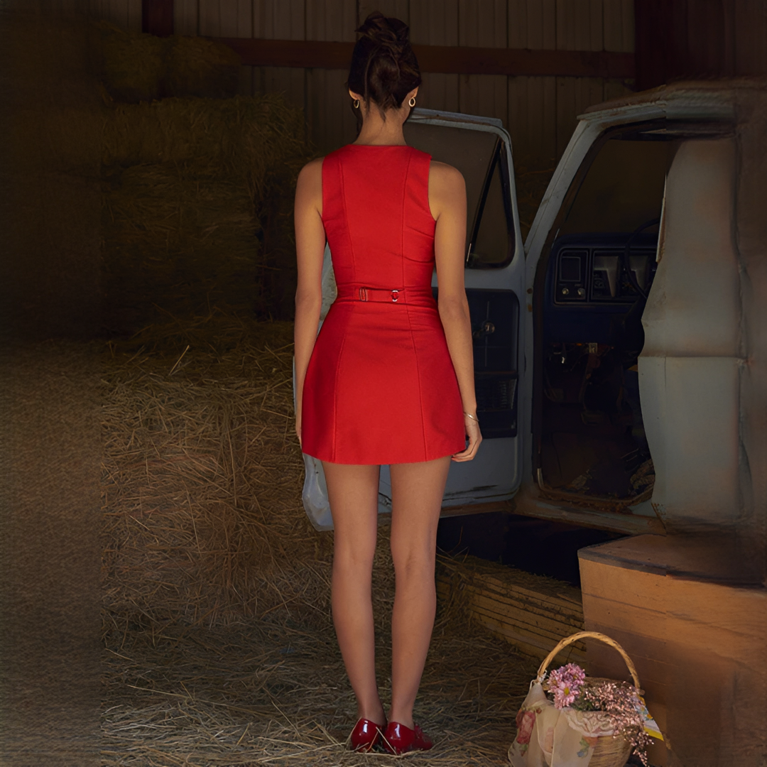 Ellisia - Stylish sleeveless mini dress