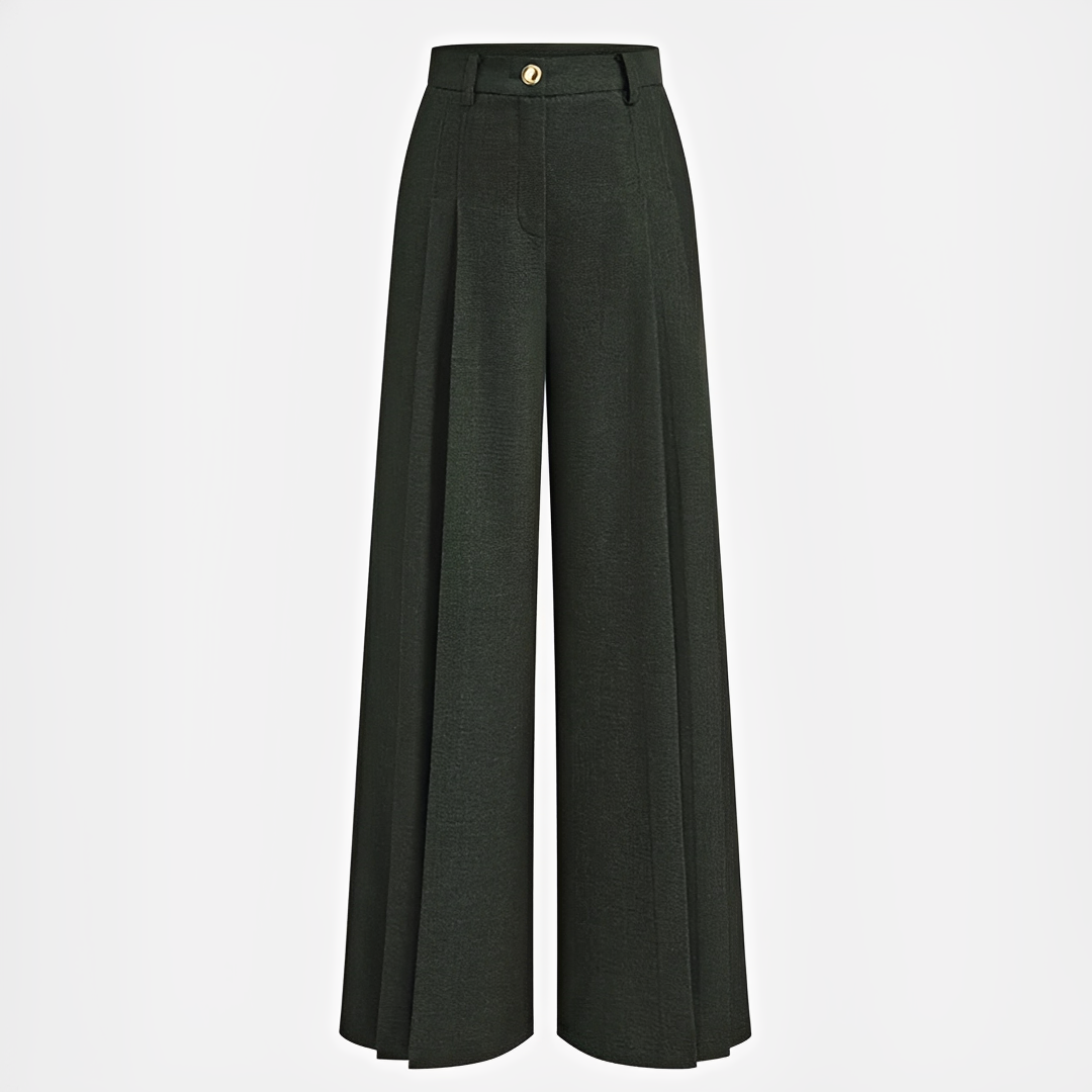 Odessa - Casual Pleated Wide-Leg Trousers