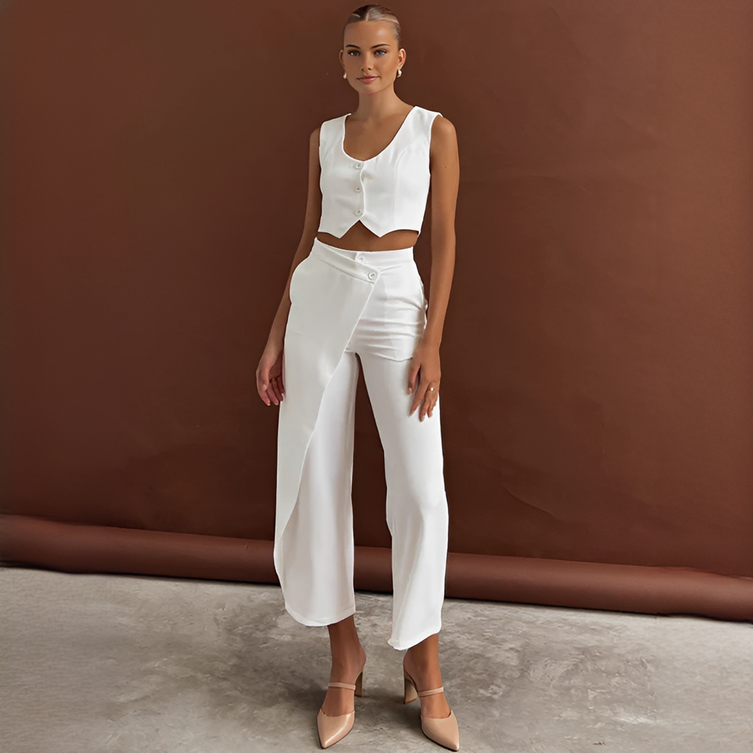 Agnes - Stylish Vest and Pants Ensemble