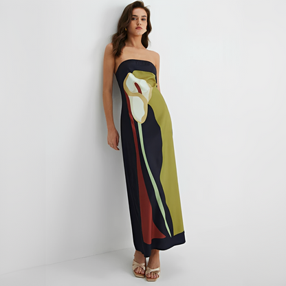 Delaney - Elegant Floral Tube Top Dress