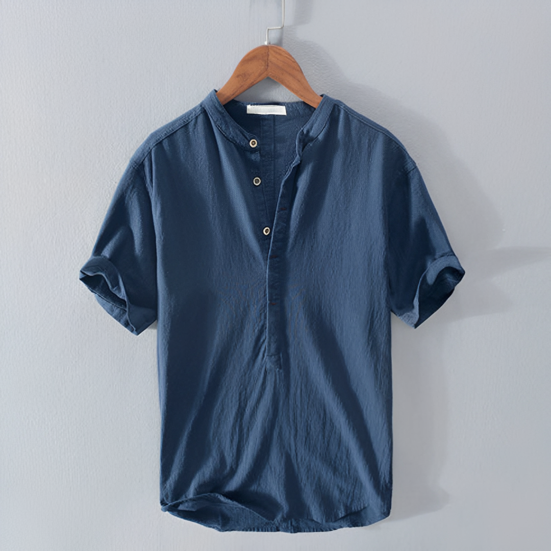 Thiago - Stand Collar Polo Shirt