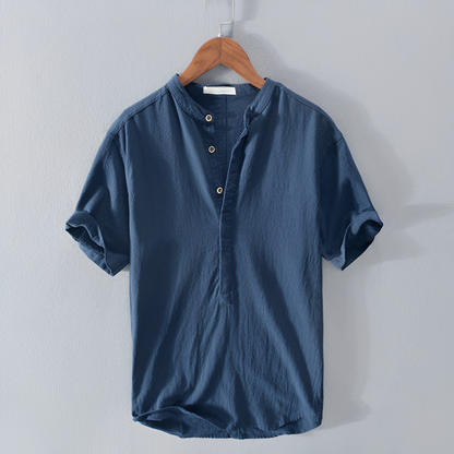 Thiago - Stand Collar Polo Shirt
