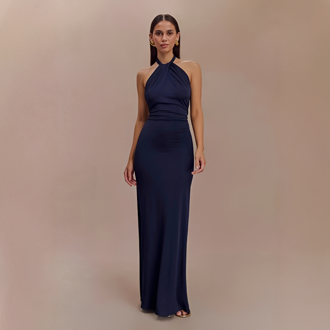 Mabel - Sophisticated Open-Back Maxi Dress