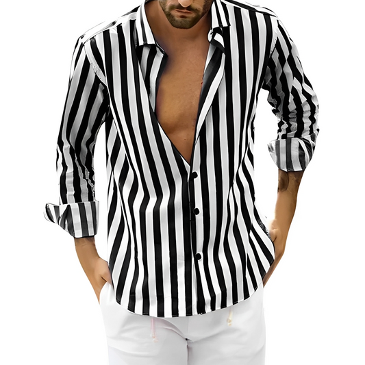 Roldan - Men's summer striped shirt