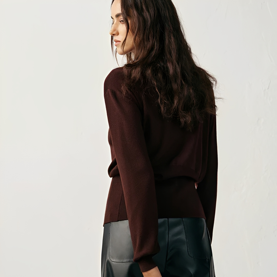 Kisha - Elegant V-Neck Cardigan