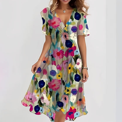 Emelia - Floral Chiffon Dress
