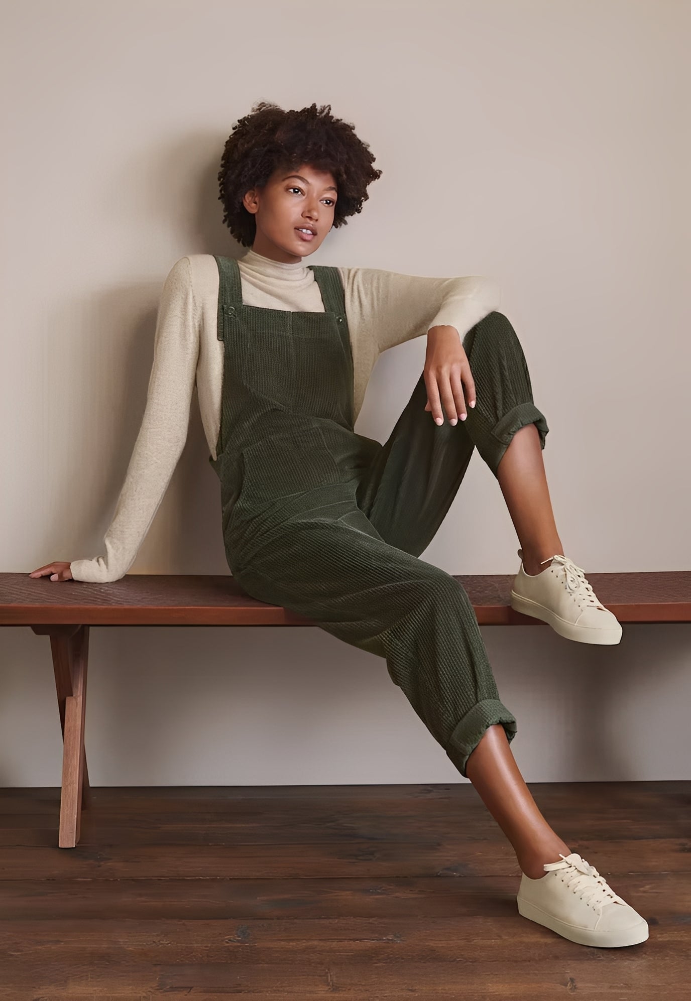 Kristina - Stylish women's corduroy jumpsuit