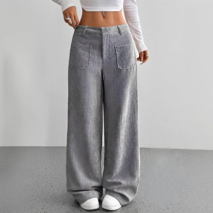 Isabelle - High-waisted Corduroy Pants