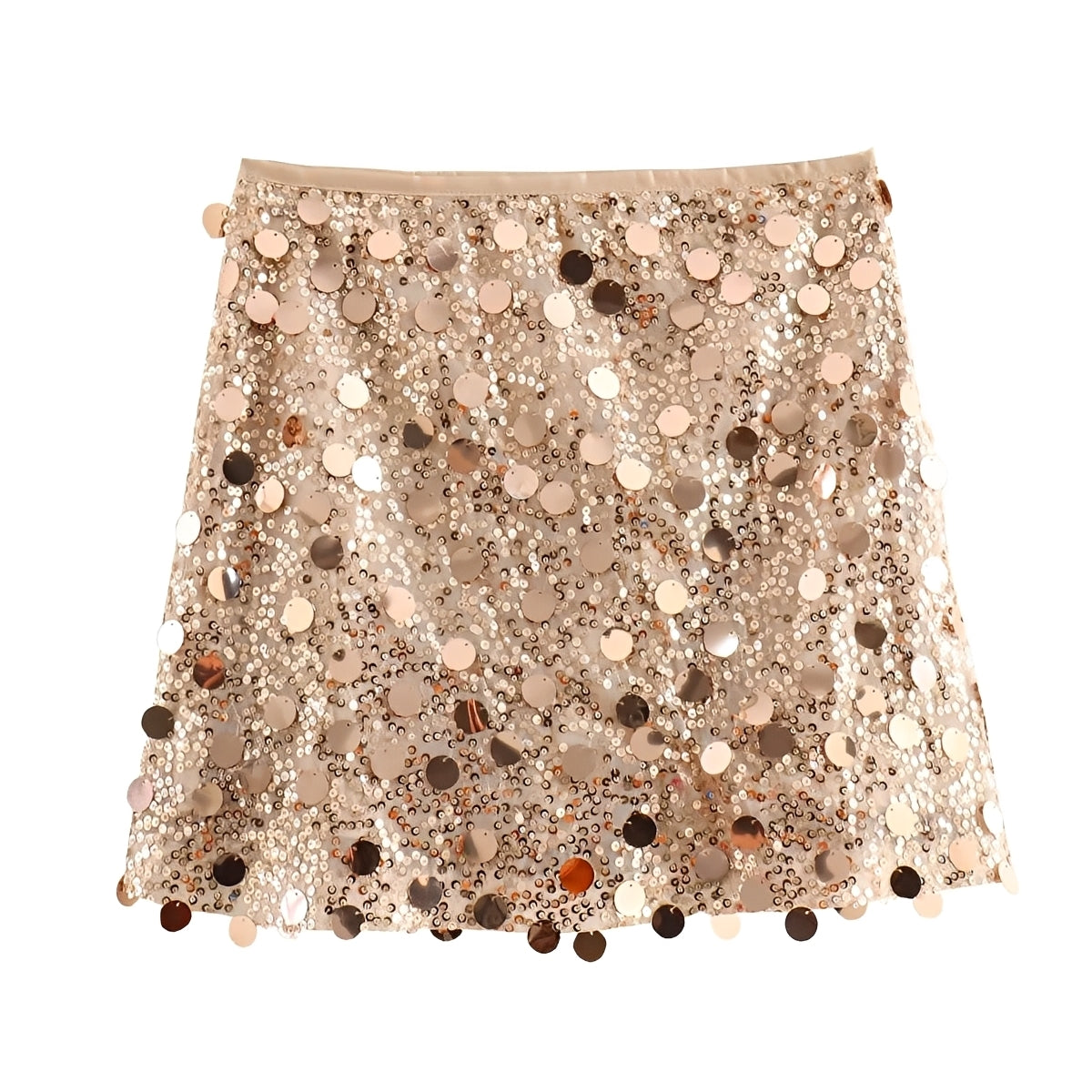 Abbey - Stylish Shiny Mini Skirt