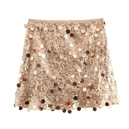 Abbey - Stylish Shiny Mini Skirt