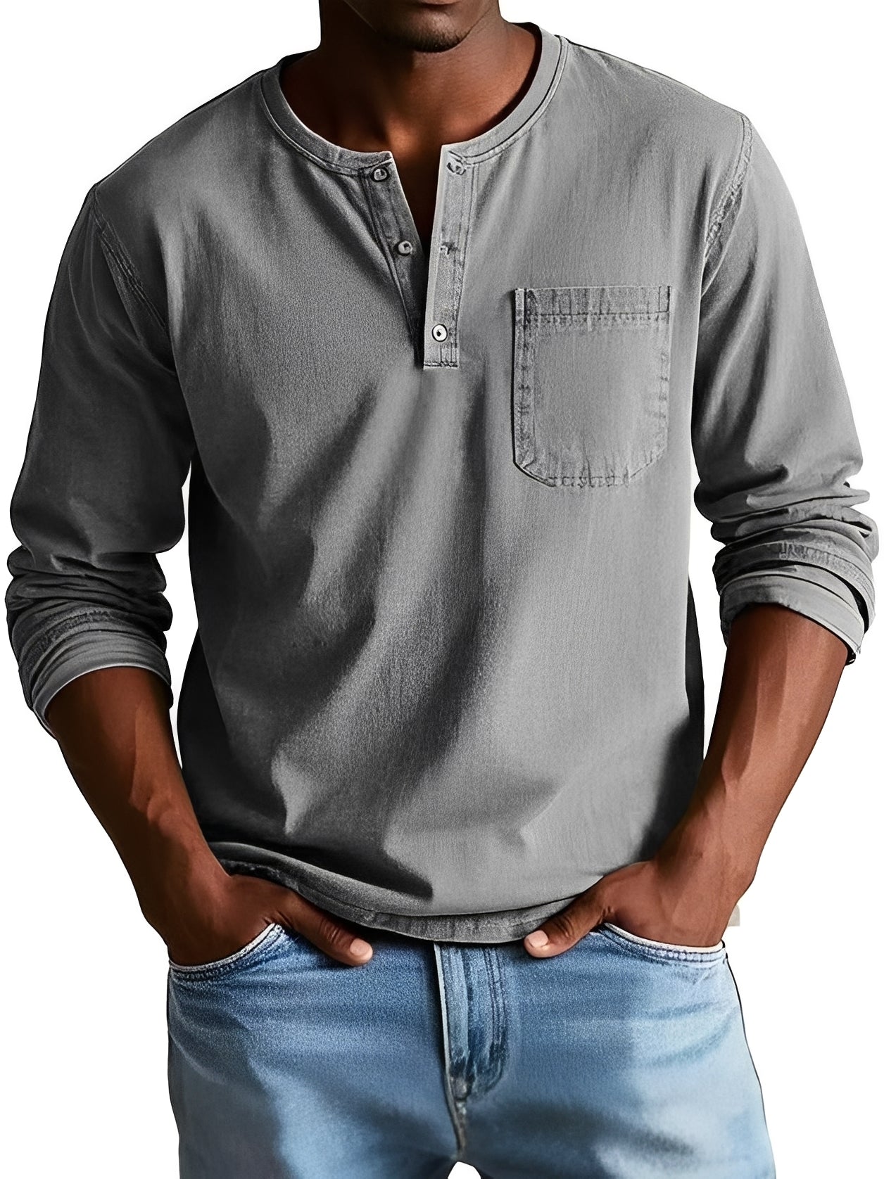Steve - Men's relaxed long-sleeve shirt
