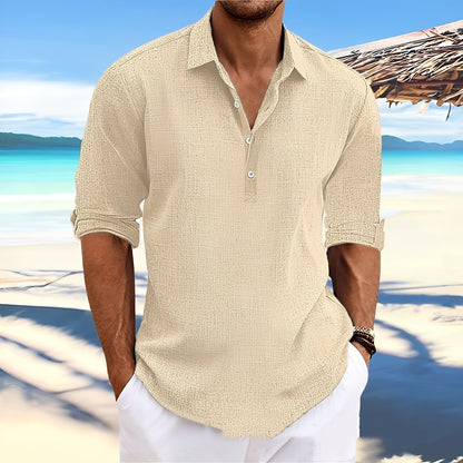 Ricky – Men's long-sleeve shirt – ideal for comfy, warm days
