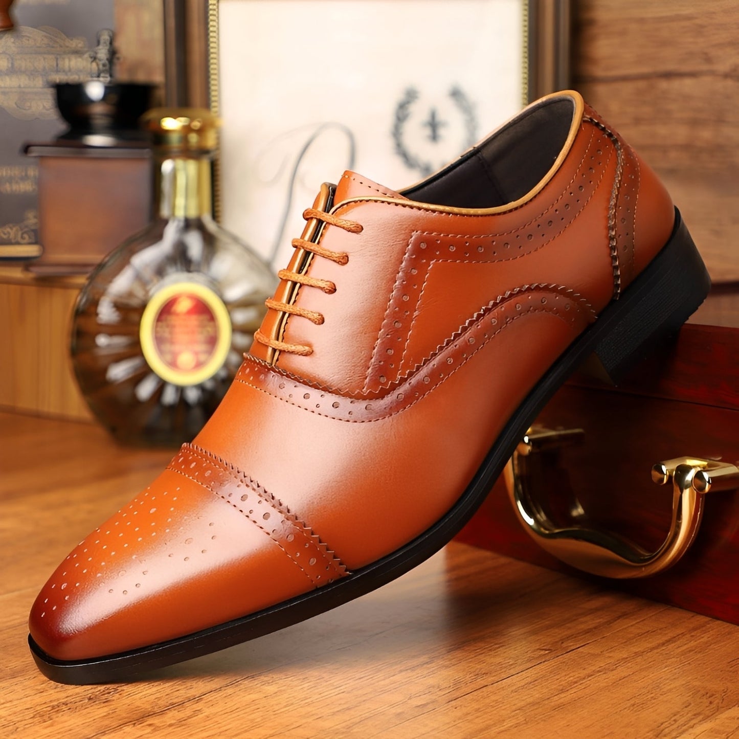 Ronan - Men's vintage style pointed shoes