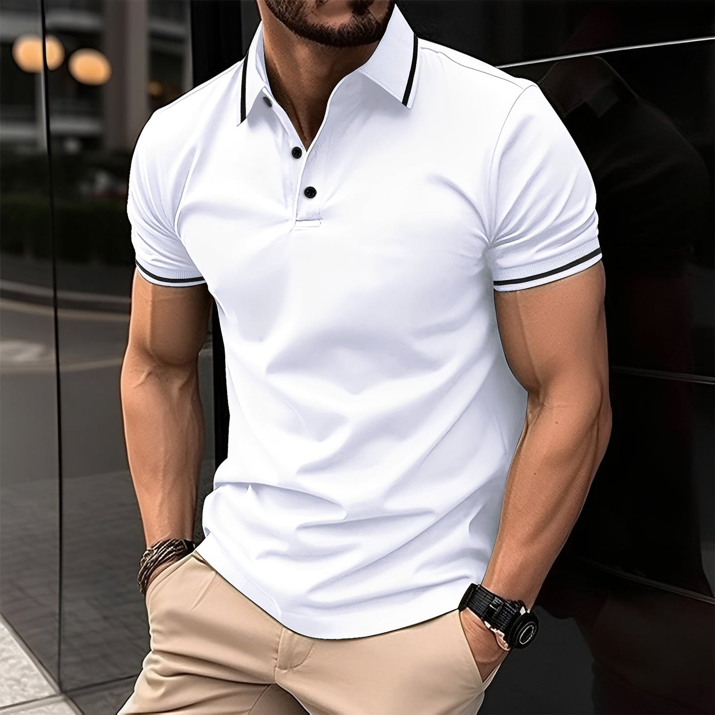 Frank - Trendy Lapel Polo Shirt