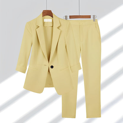 Myrtle - Stylish Single-breasted Suit Set