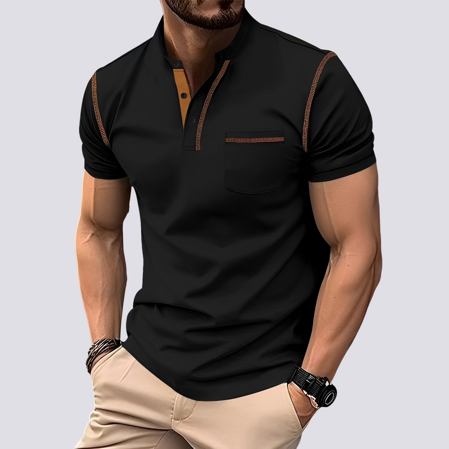 Stefan - Men's fashionable, breathable polo shirt