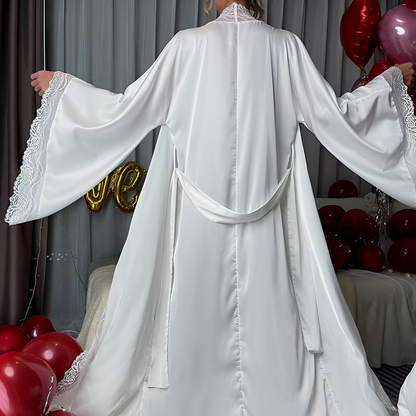 Joannah - Women's long lace robe