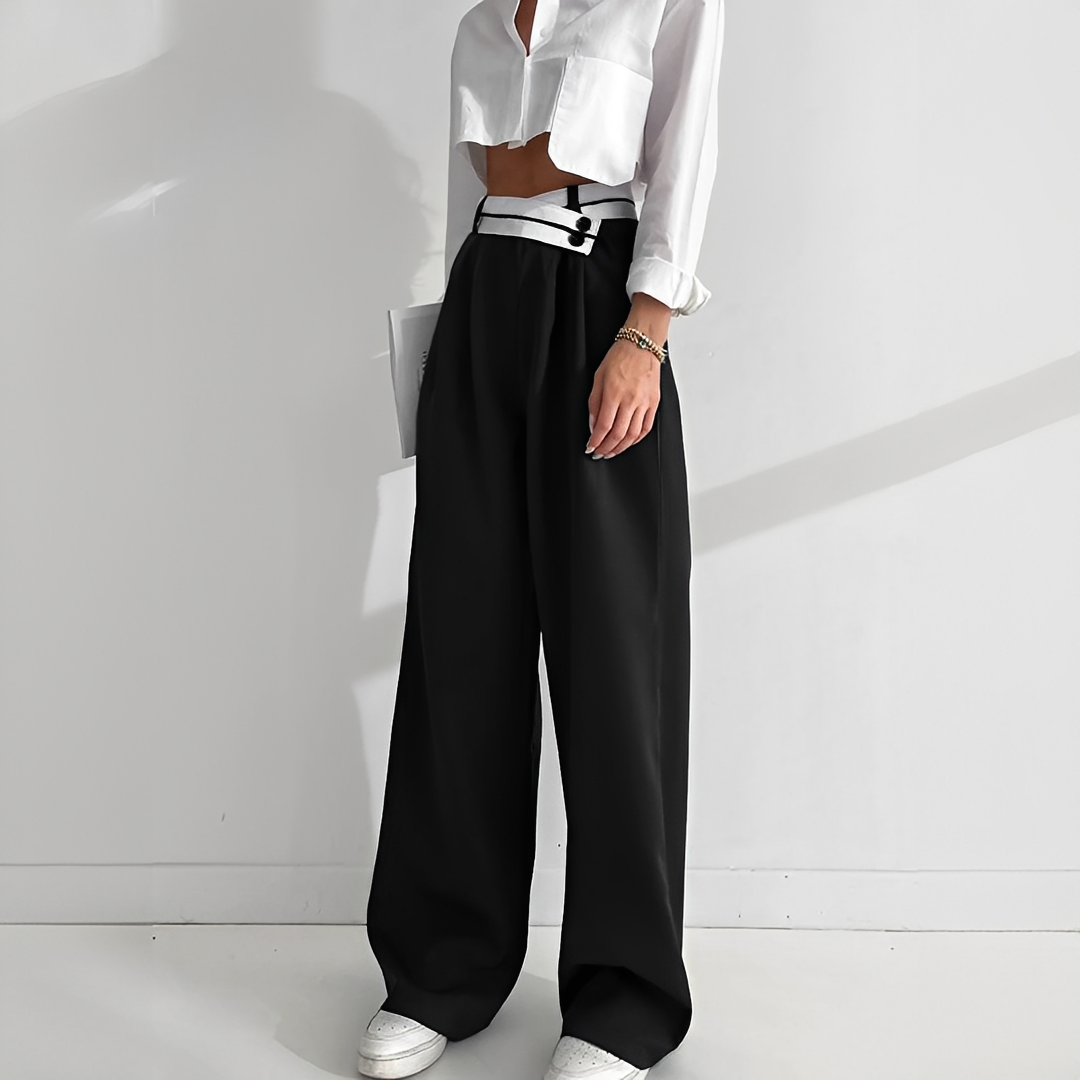 Aurilla - Stylish Wide-Leg Pants