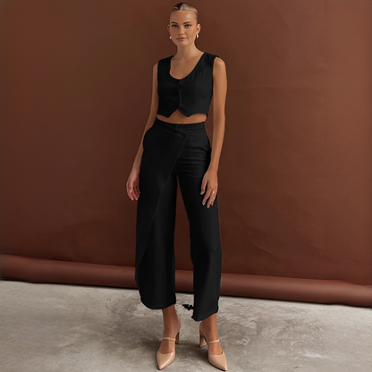 Agnes - Stylish Vest and Pants Ensemble