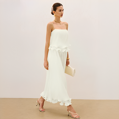 Daphne - Fashionable Pleated Skirt Set