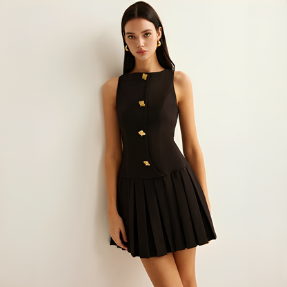 Valery - Stylish Pleated Mini Dress