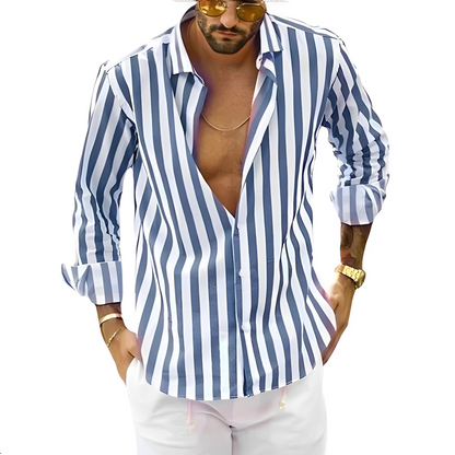 Roldan - Men's summer striped shirt