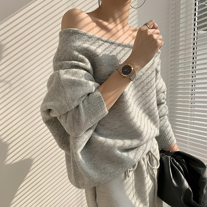Melchora - Off-Shoulder Asymmetric Top