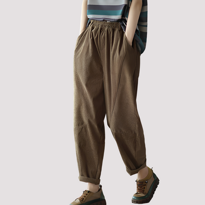 Stella - Women's casual harem pants with a stretchy waist