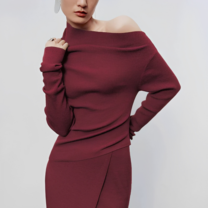 Larissa - Uneven Long Sleeve Top