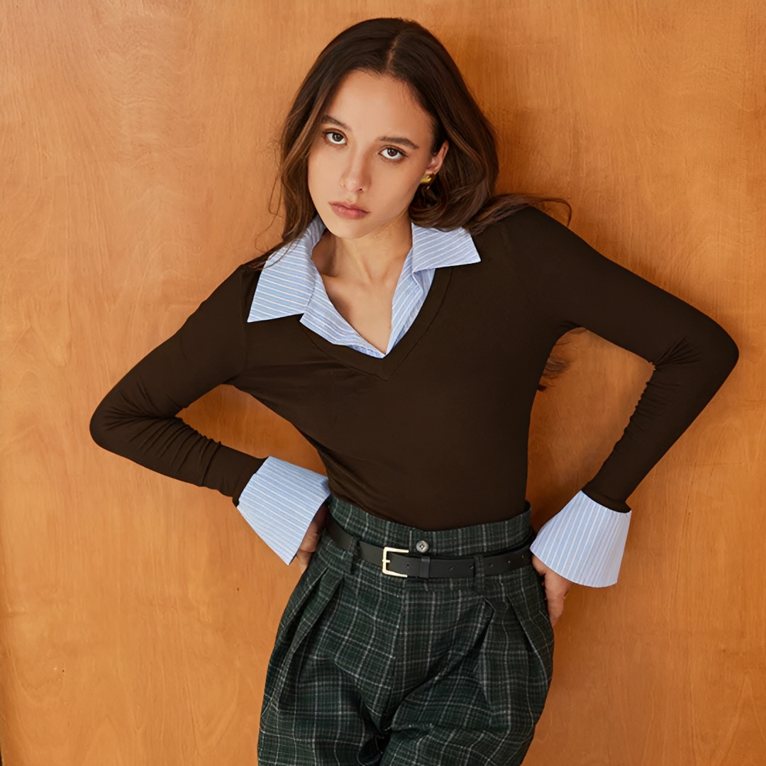 Venedita - Cozy Long Sleeve Shirt