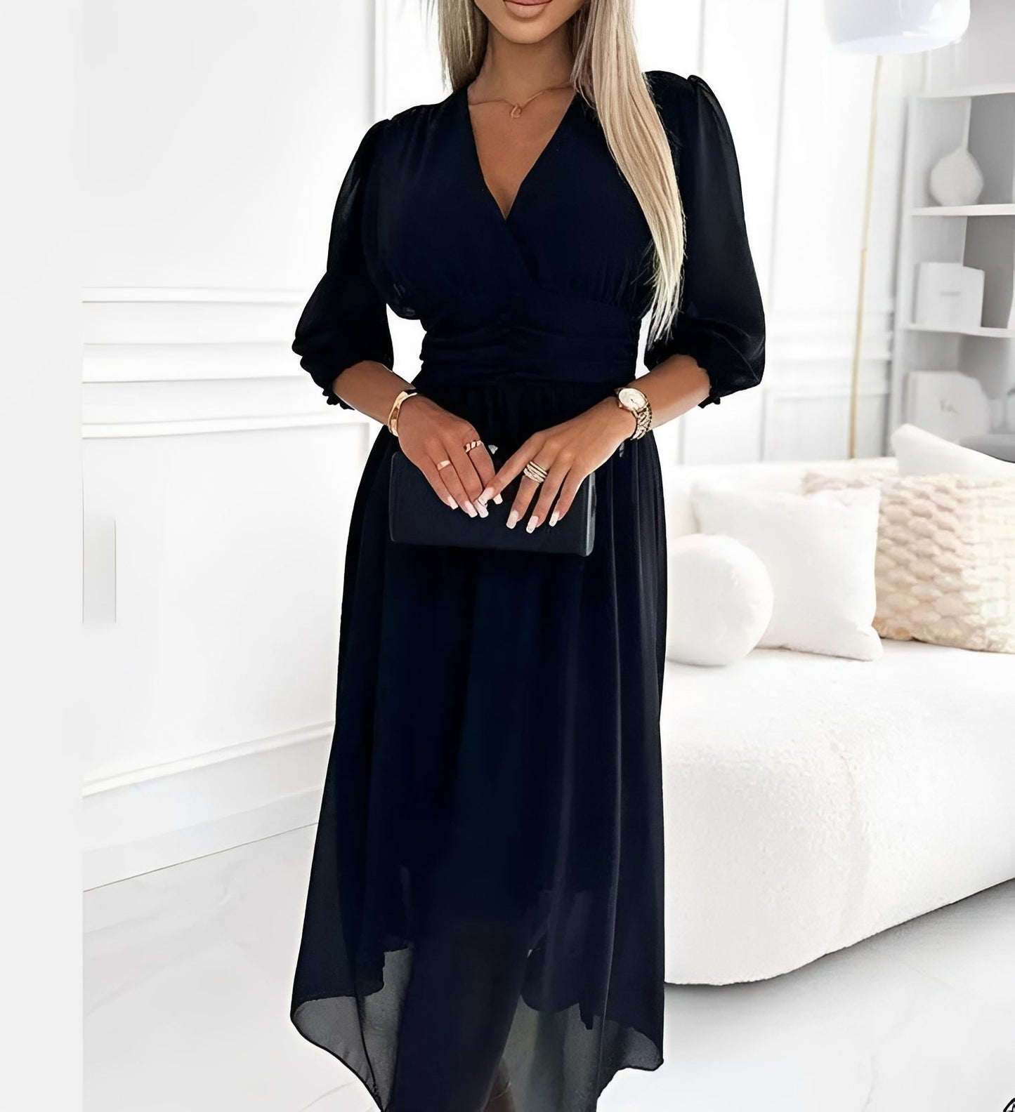 Aysha - Midi Dress with Long Sleeves
