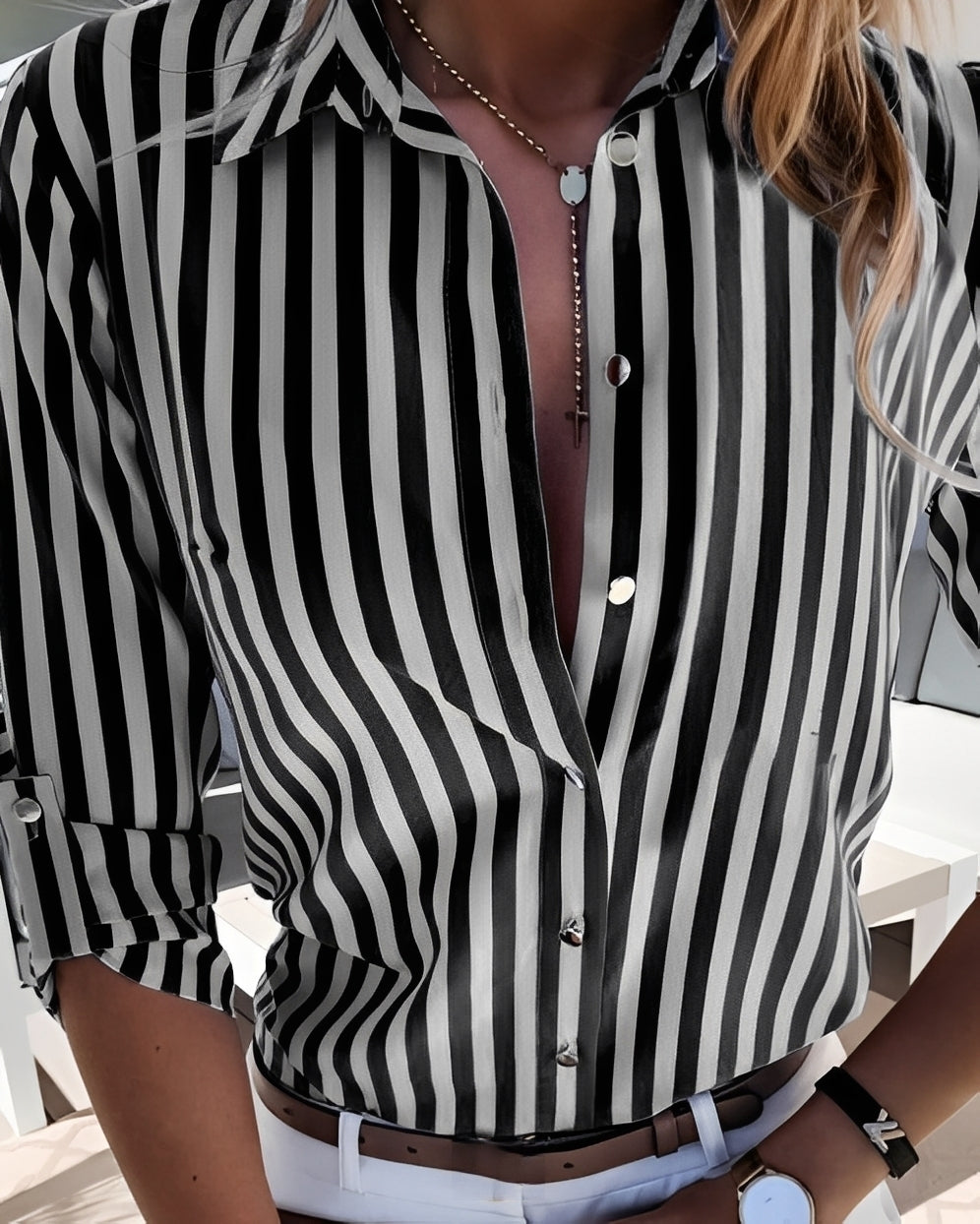 Rosie - Striped Vintage Blouse