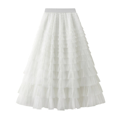 Nastia - Chic A-line Ruffle Skirt