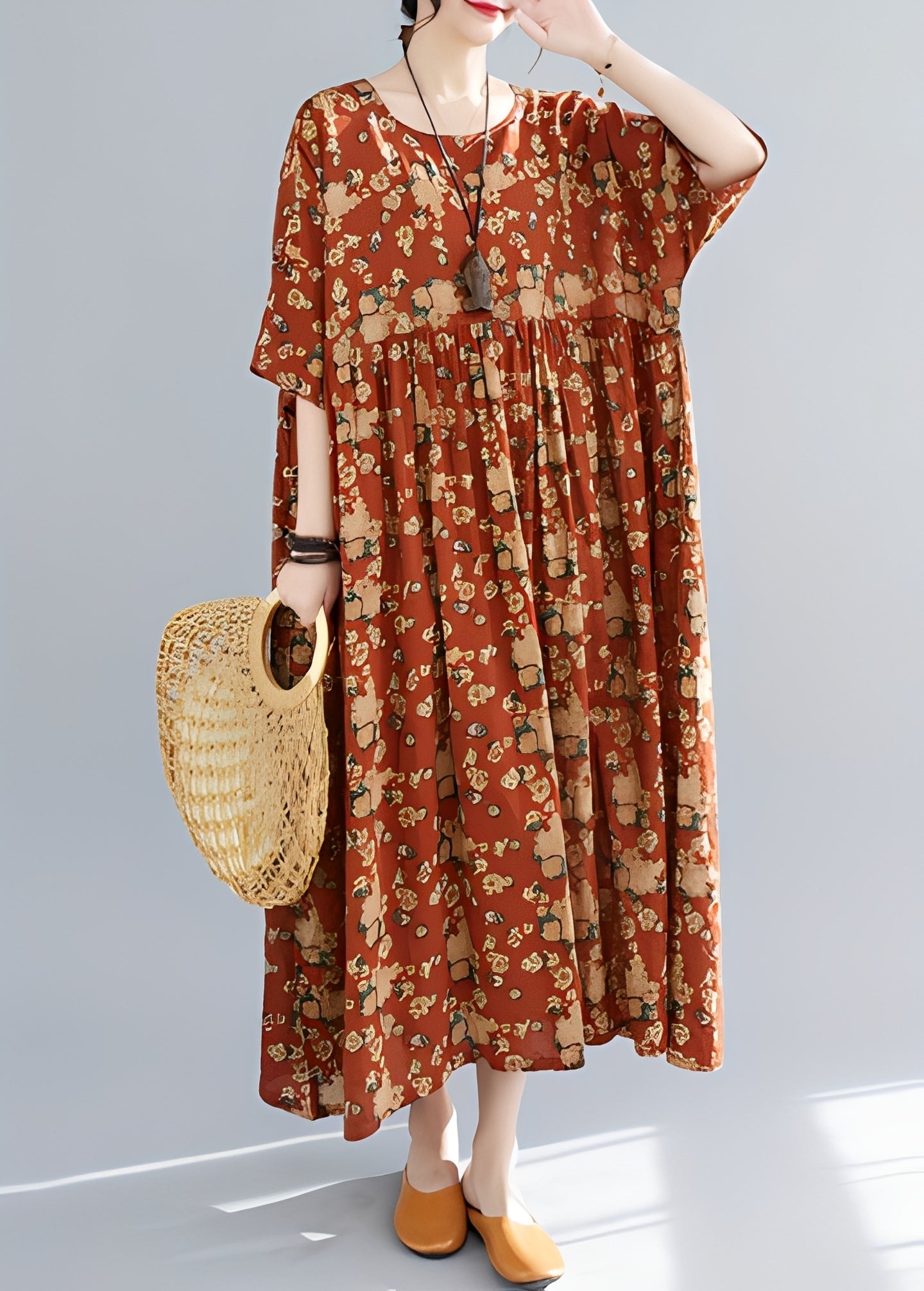 Mariam - Stylish, loose women's dress with a broad hem