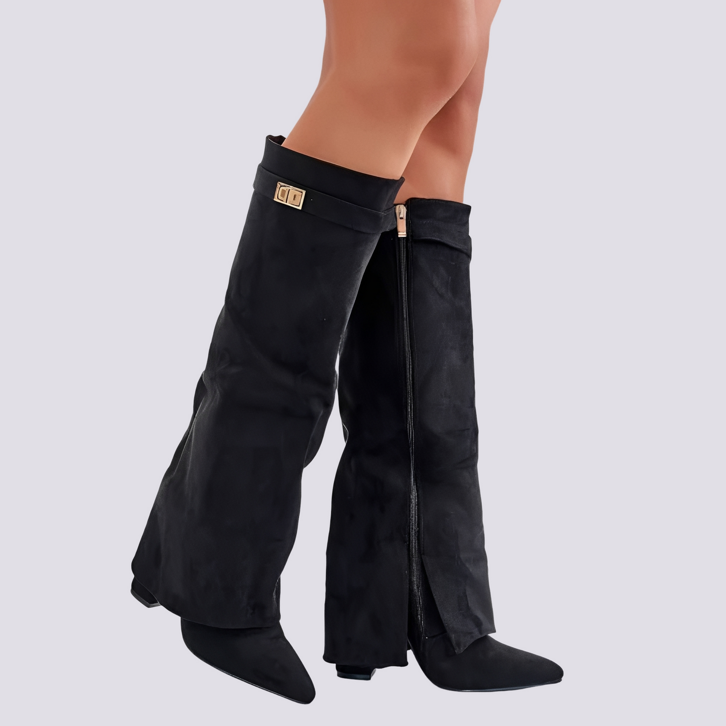 Blair - Stylish Tall Boots with Flap