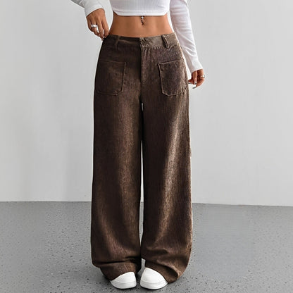 Isabelle - High-waisted Corduroy Pants