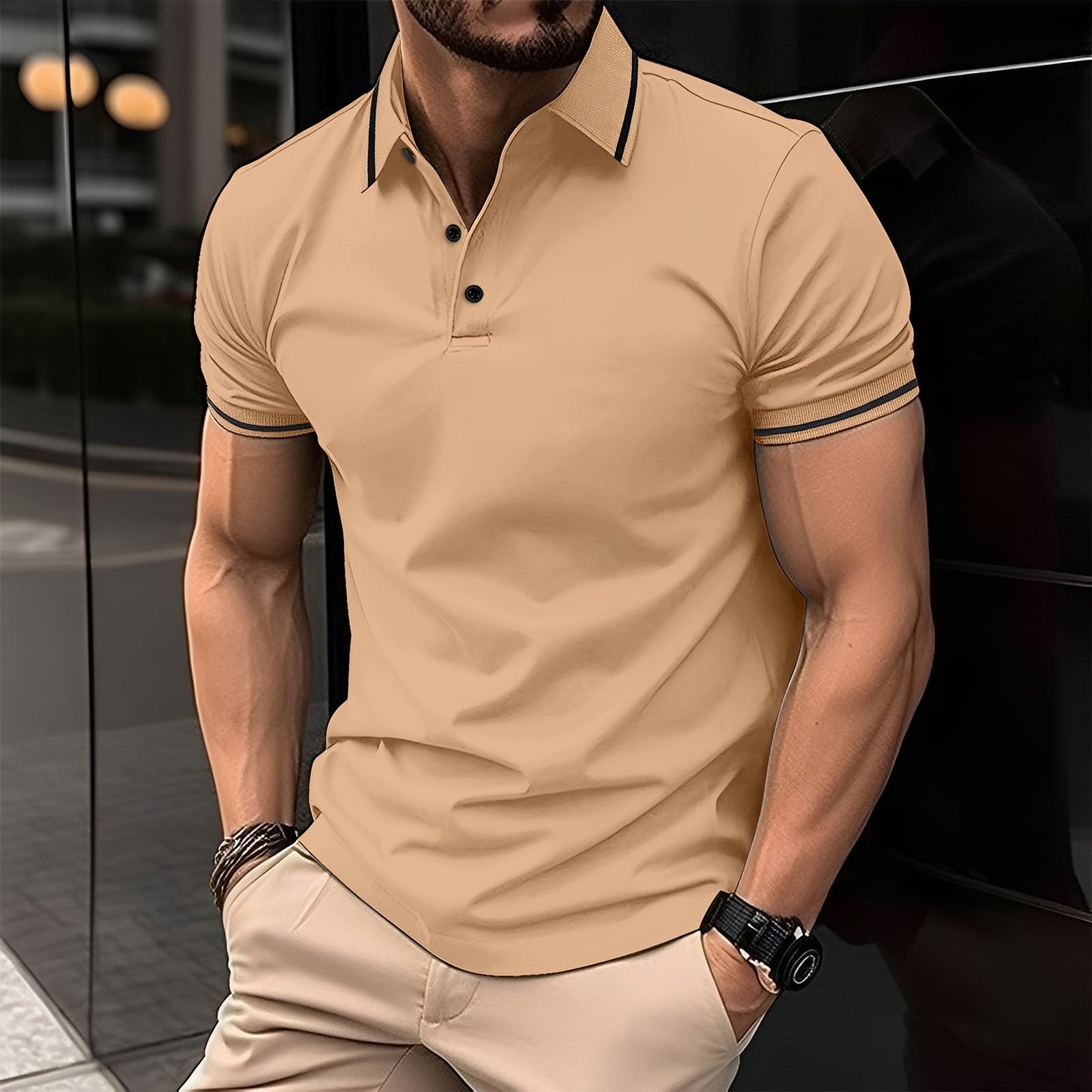 Frank - Trendy Lapel Polo Shirt