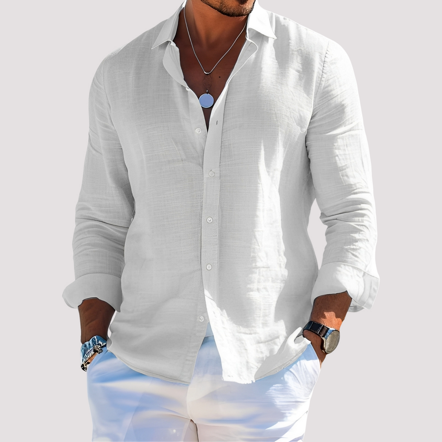 Dale – Men's long-sleeve shirt – Casual and laid-back