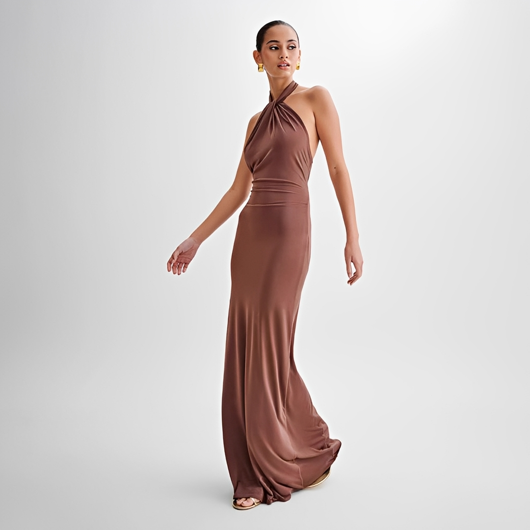 Mabel - Sophisticated Open-Back Maxi Dress