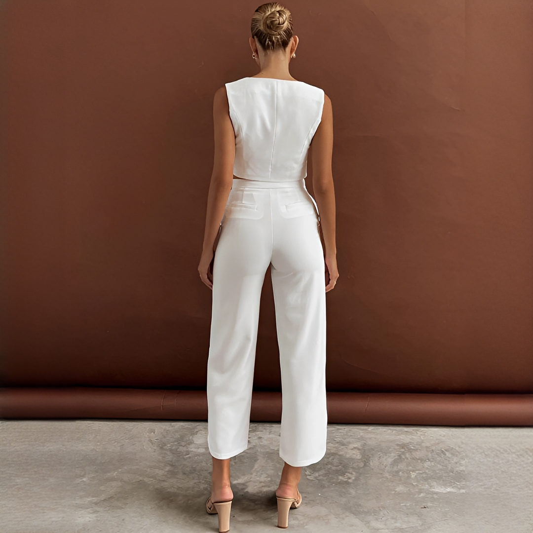 Agnes - Stylish Vest and Pants Ensemble