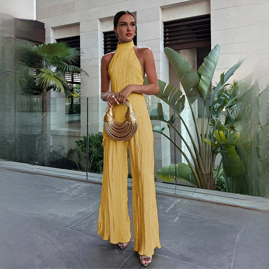 Elvissa - Stylish set with top and wide pants