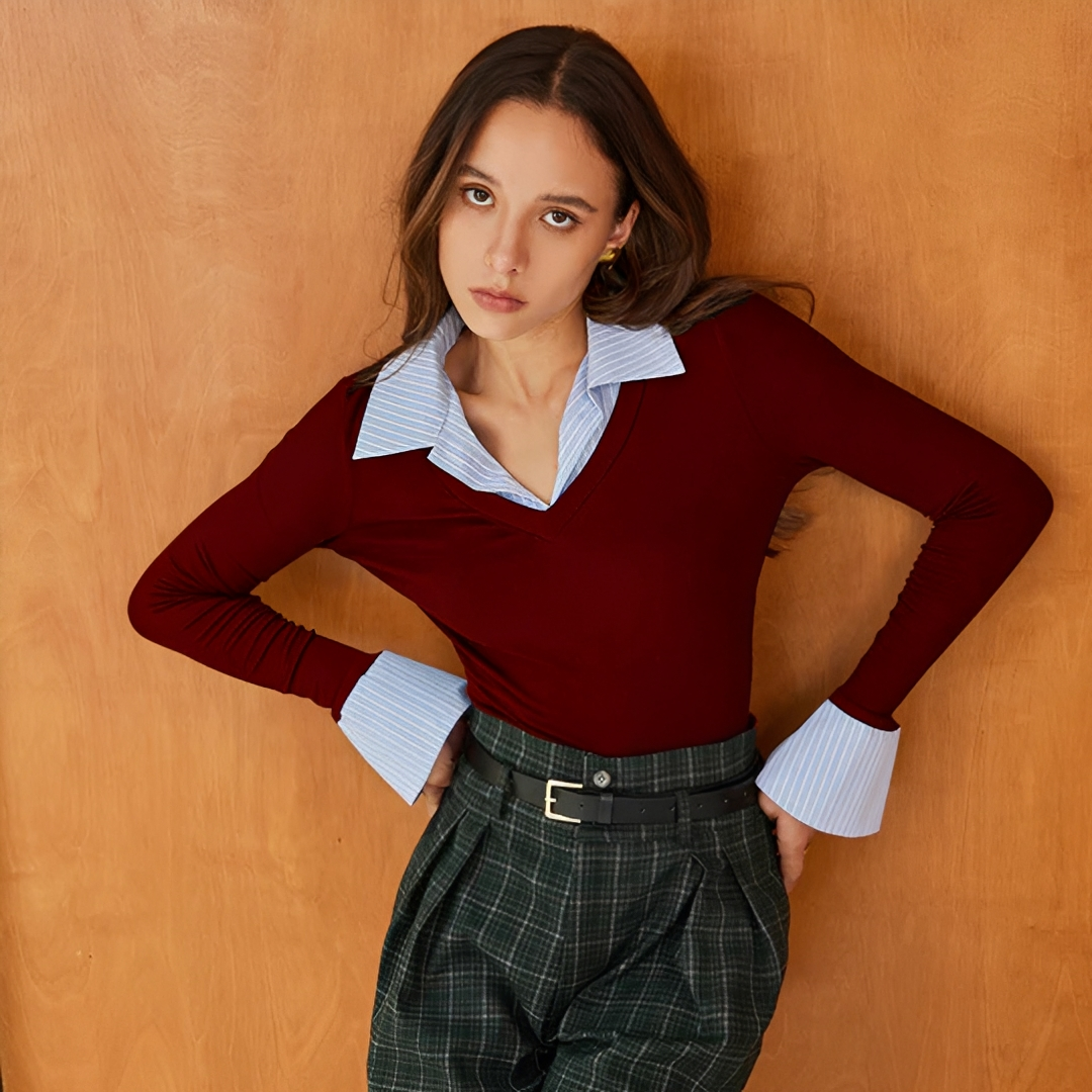 Venedita - Cozy Long Sleeve Shirt