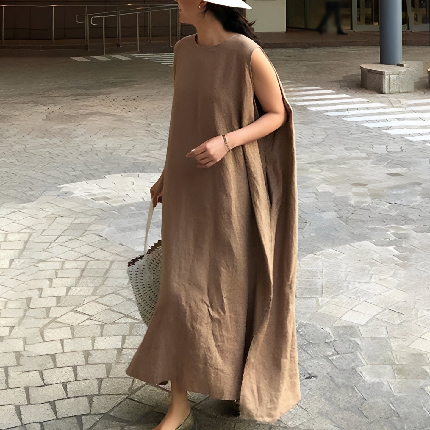 Carly - Women's casual sleeveless pleated dress